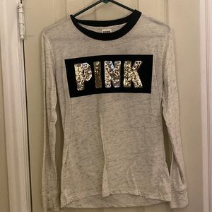 PINK brand, long sleeve t-shirt, x-small petite